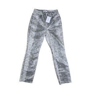 NWT Good American Snake Print Pants Women's‎ Size 2 Straight Leg Metallic Y2K